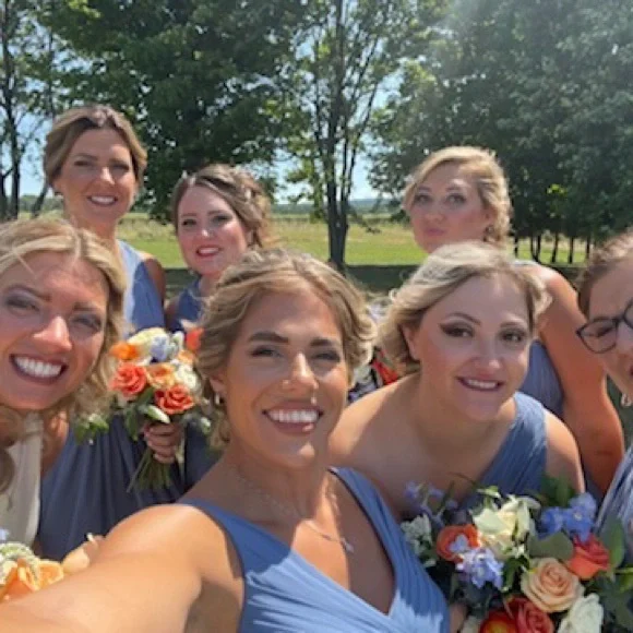 sachin and babi light blue dress Azazie Peyton Junior Bridesmaid Dress in Rust